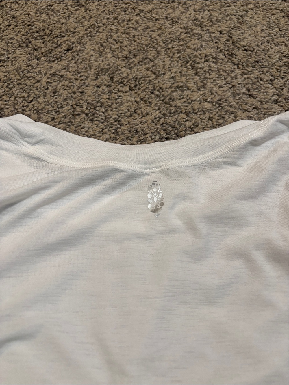 FP Movement by Free People White Long Sleeve Ruched Front Tee - Picture 5 of 5